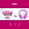 super sale black friday facebook cover banner template