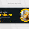 furniture facebook cover web banner template