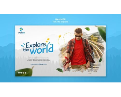 Explore concept banner template